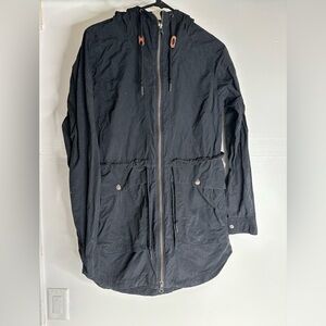 Columbia Women's West Bluff Black Anorak Utility Hooded Full Zip Jacket Size S.